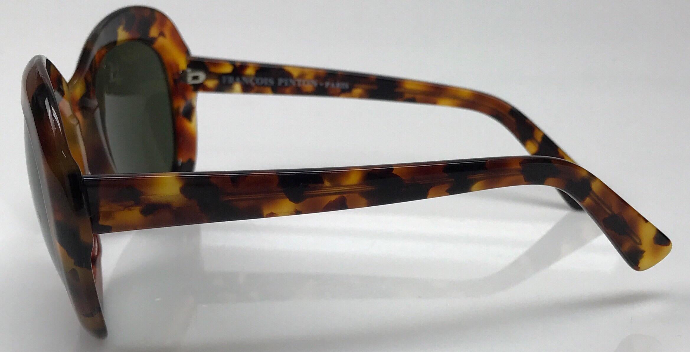 Black vintage Francois Pinton Tortoise Shell sunglasses