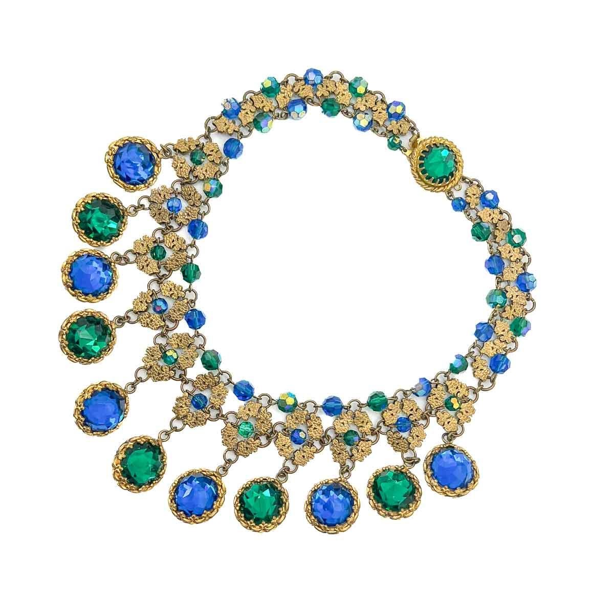 Vintage Francoise Montague Vintage Juwelen-Tropfenkragen-Kragen 1950er Jahre für Damen oder Herren im Angebot