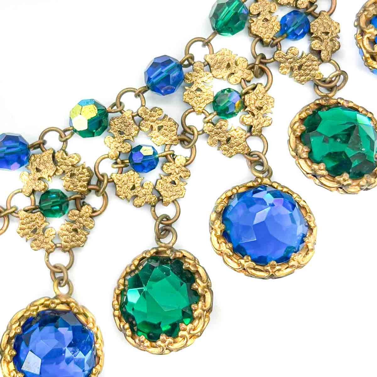 Vintage Francoise Montague Vintage Juwelen-Tropfenkragen-Kragen 1950er Jahre im Angebot 1