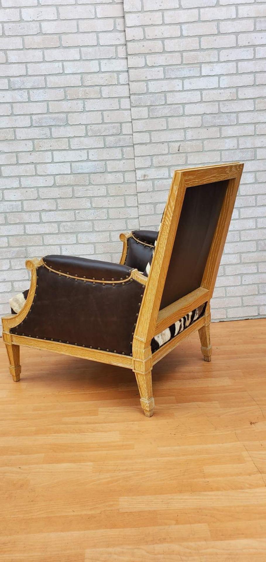 Silla Vintage Frank Emilio by Mattaliano Style Lounge Chair Recién Tapizada Moderno de mediados de siglo en venta