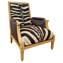 Silla Vintage Frank Emilio by Mattaliano Style Lounge Chair Recién Tapizada