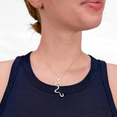 Vintage Frank Gehry Tiffany & Co. Sterling Silver Equus Pendant Necklace