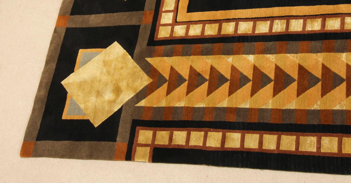 Fin du 20e siècle Tapis Imperial Squares vintage Frank Lloyd Wright 183 x 275 cm 20ème siècle en vente