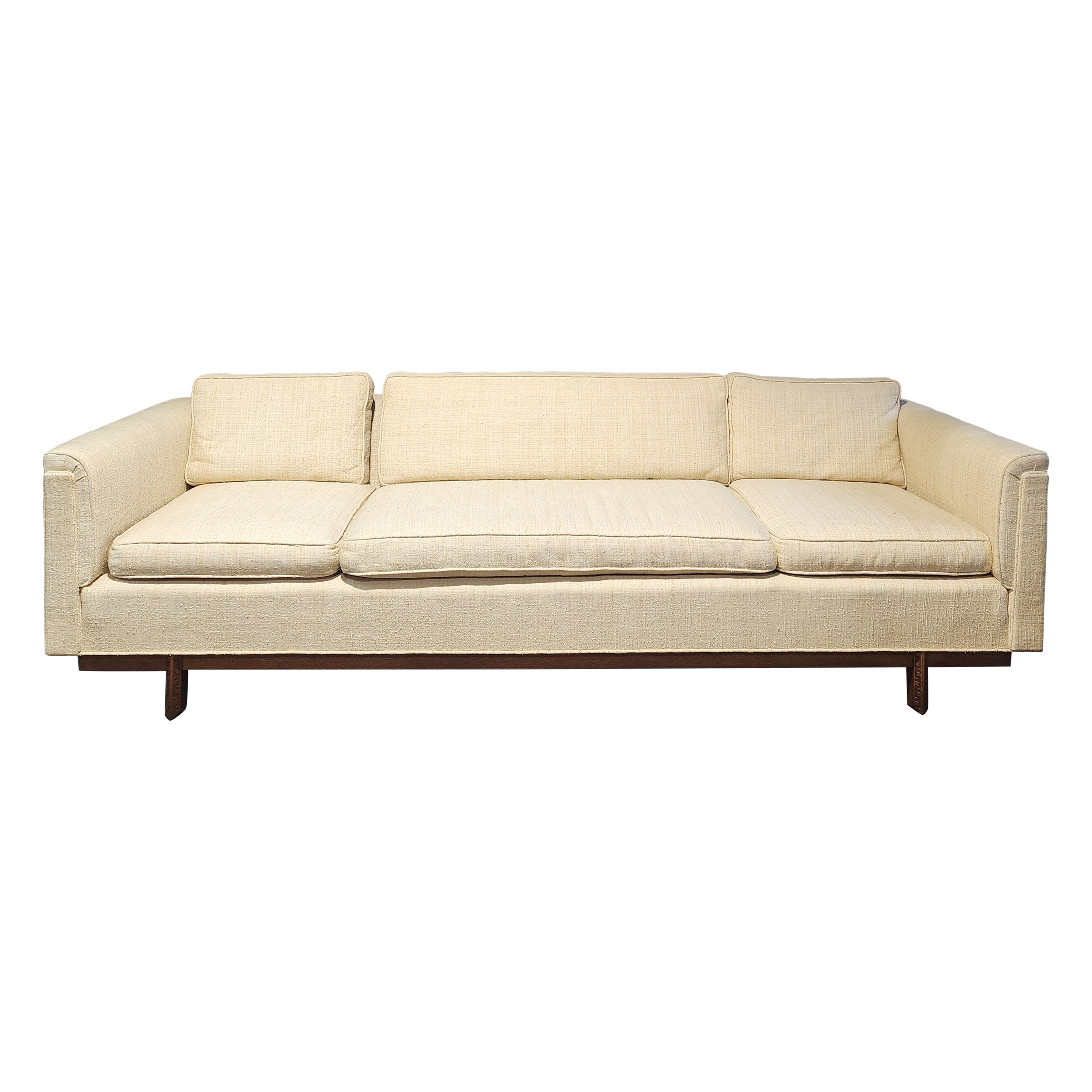 Frank Lloyd Wright Taliesin Sofa, Mahogany, Mid-Century Modern, 1955 For Sale