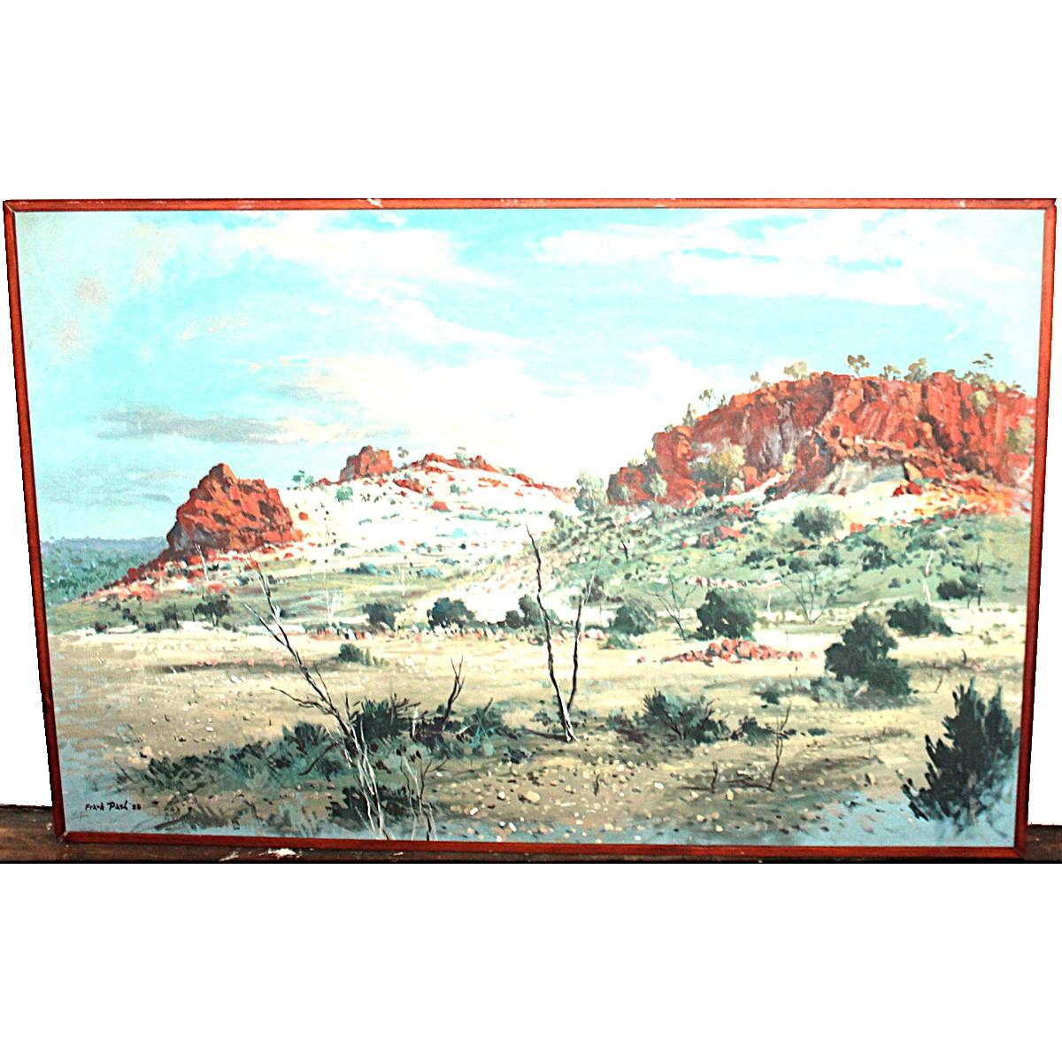 Australisches Vintage-Outback-Gemälde von Frank Pash im Angebot 4