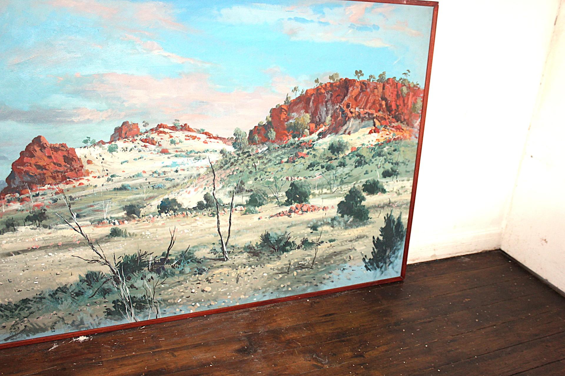 Australisches Vintage-Outback-Gemälde von Frank Pash im Angebot 1