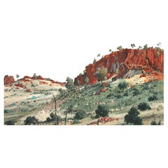 Quadro d'epoca di Frank Pash sull'Outback australiano