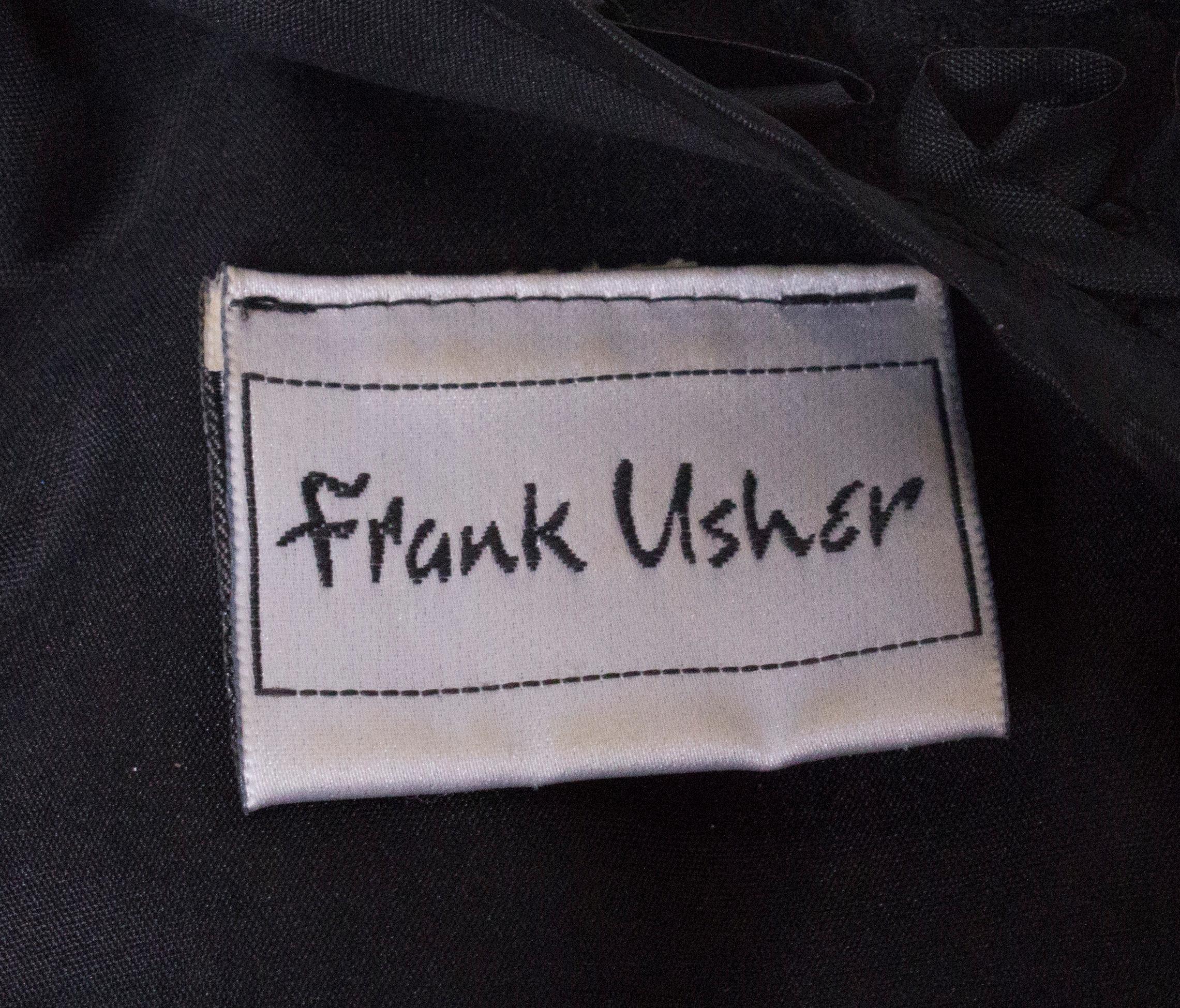 Vintage Frank Usher Black Evening Top For Sale 3