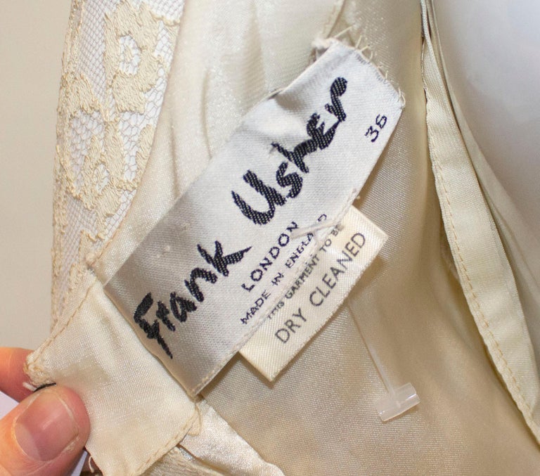 Vintage Frank Usher Lace Dress at 1stDibs