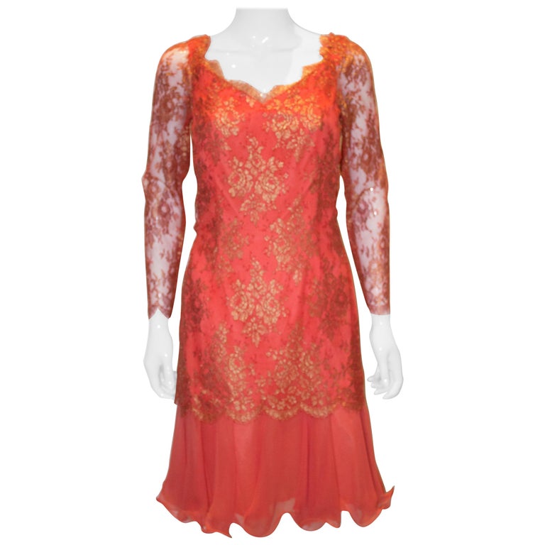 Wedding Dress Frank Usher Occasion Wear Vintage Frank Usher Orange