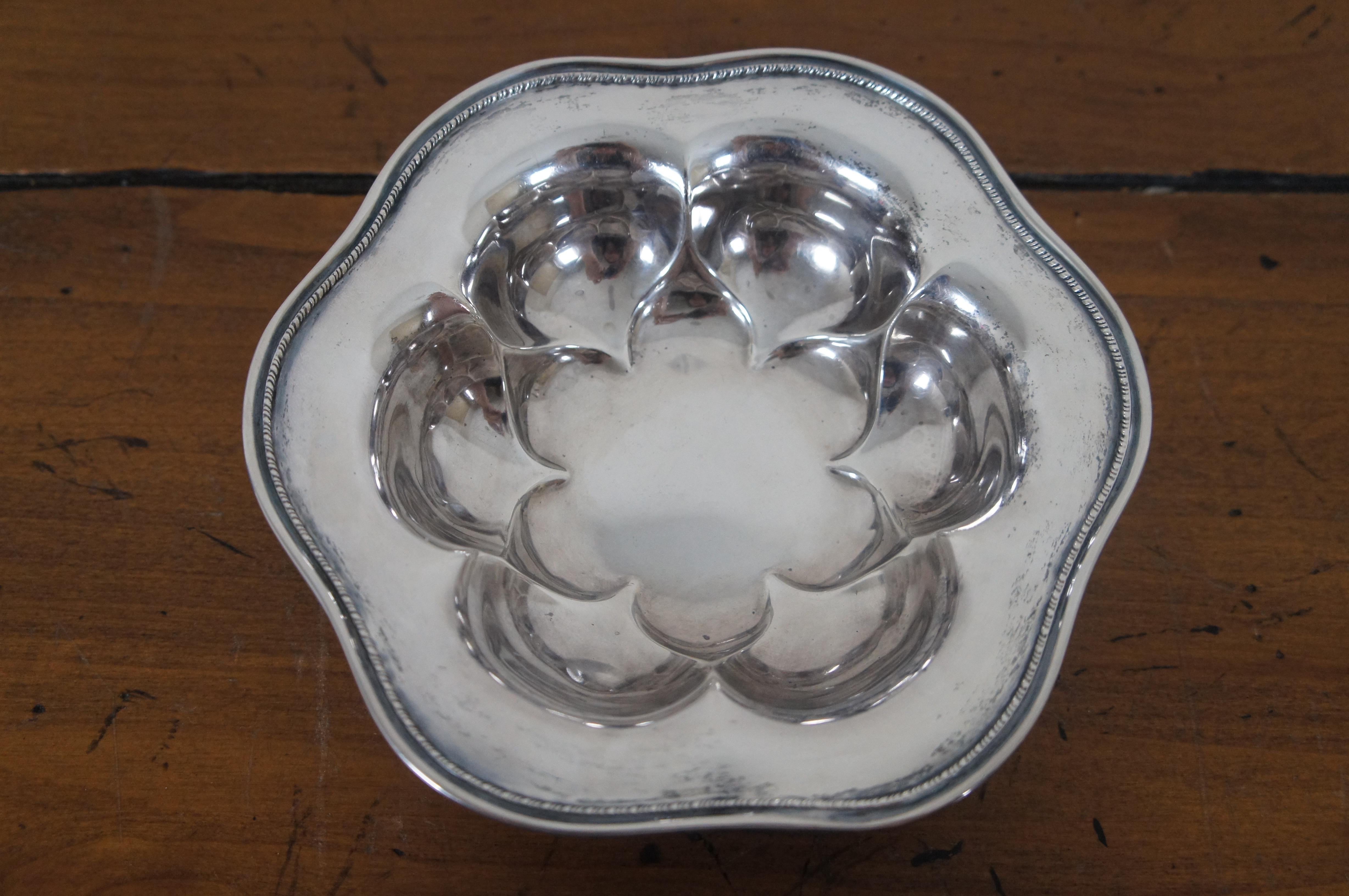 20th Century Vintage Frank Whiting Scalloped Sterling Silver Bowl Dish B837 104g 6