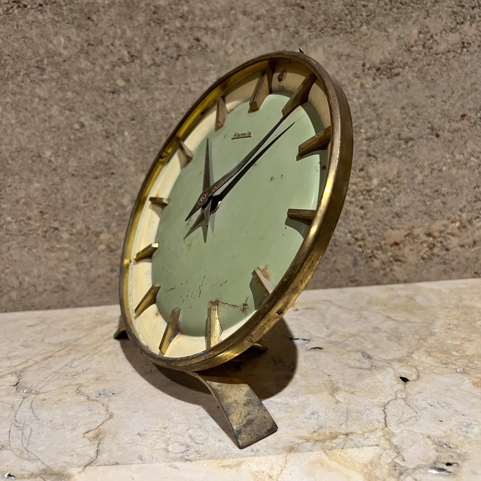 Art déco Horloge de bureau verte Art Déco Franz Hermle Allemagne en vente