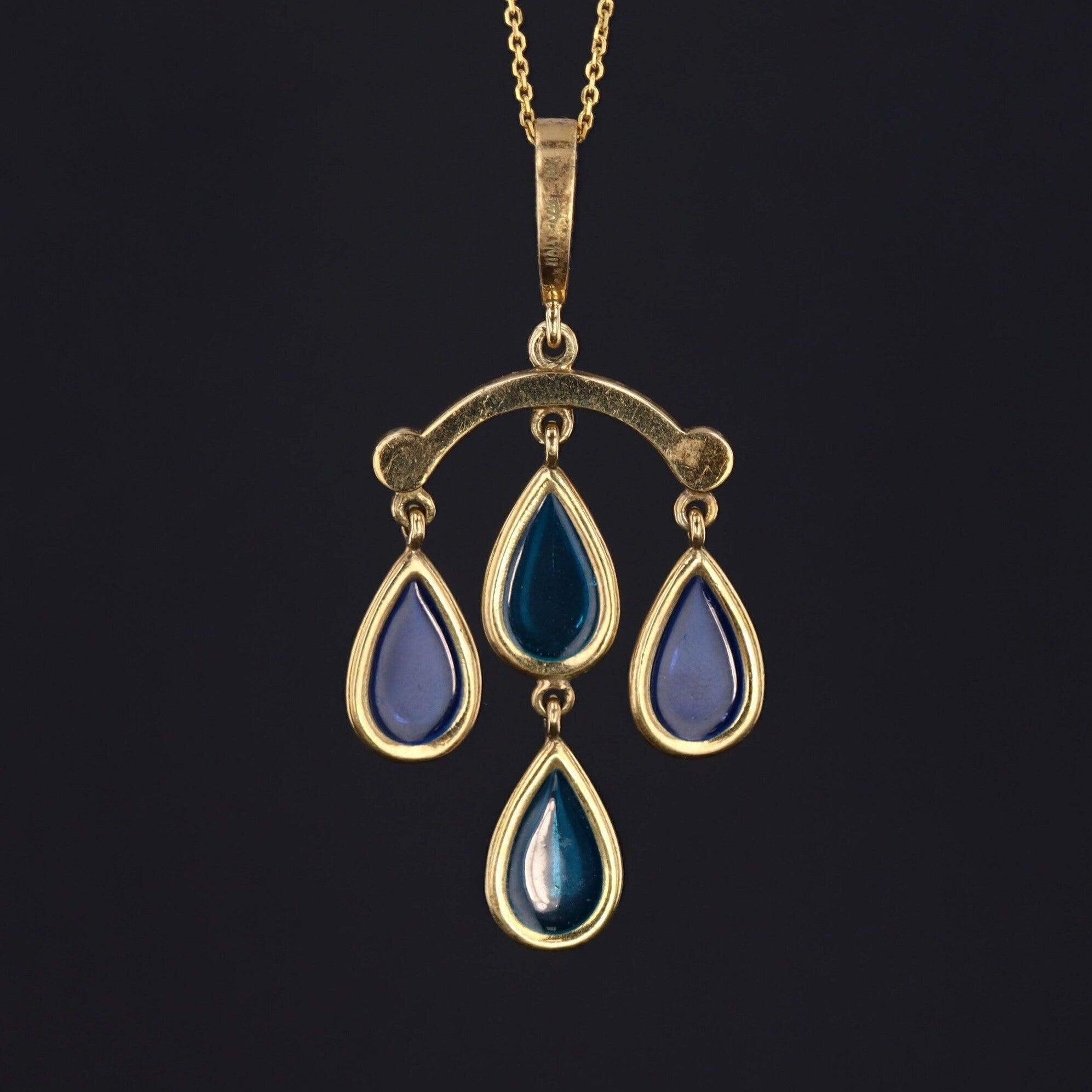 Vintage Frascarolo Plique-a-Jour Vintage-Halskette aus 18 Karat Gold im Zustand „Gut“ im Angebot in Lewisburg, PA