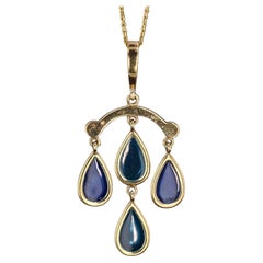 Collar vintage Frascarolo Plique-a-Jour de oro de 18 quilates