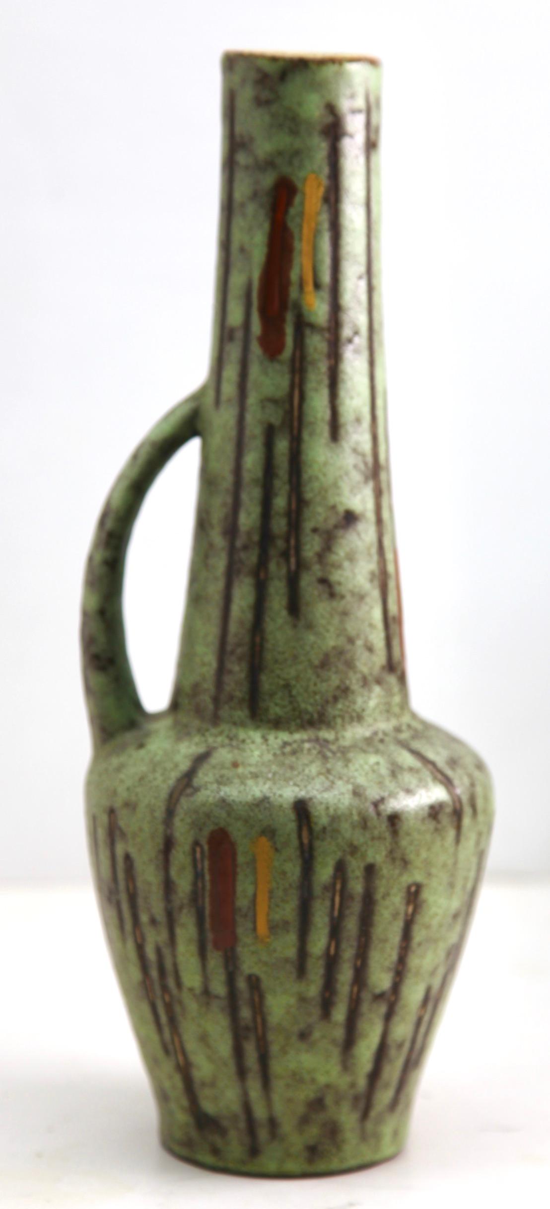 Glazed Vintage Fratelli Fanciullacci Retro Jar Ceramic, 1960s For Sale