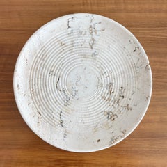 Centre de table de présentation vintage Fratelli Mannelli en travertin à plaque cannelée