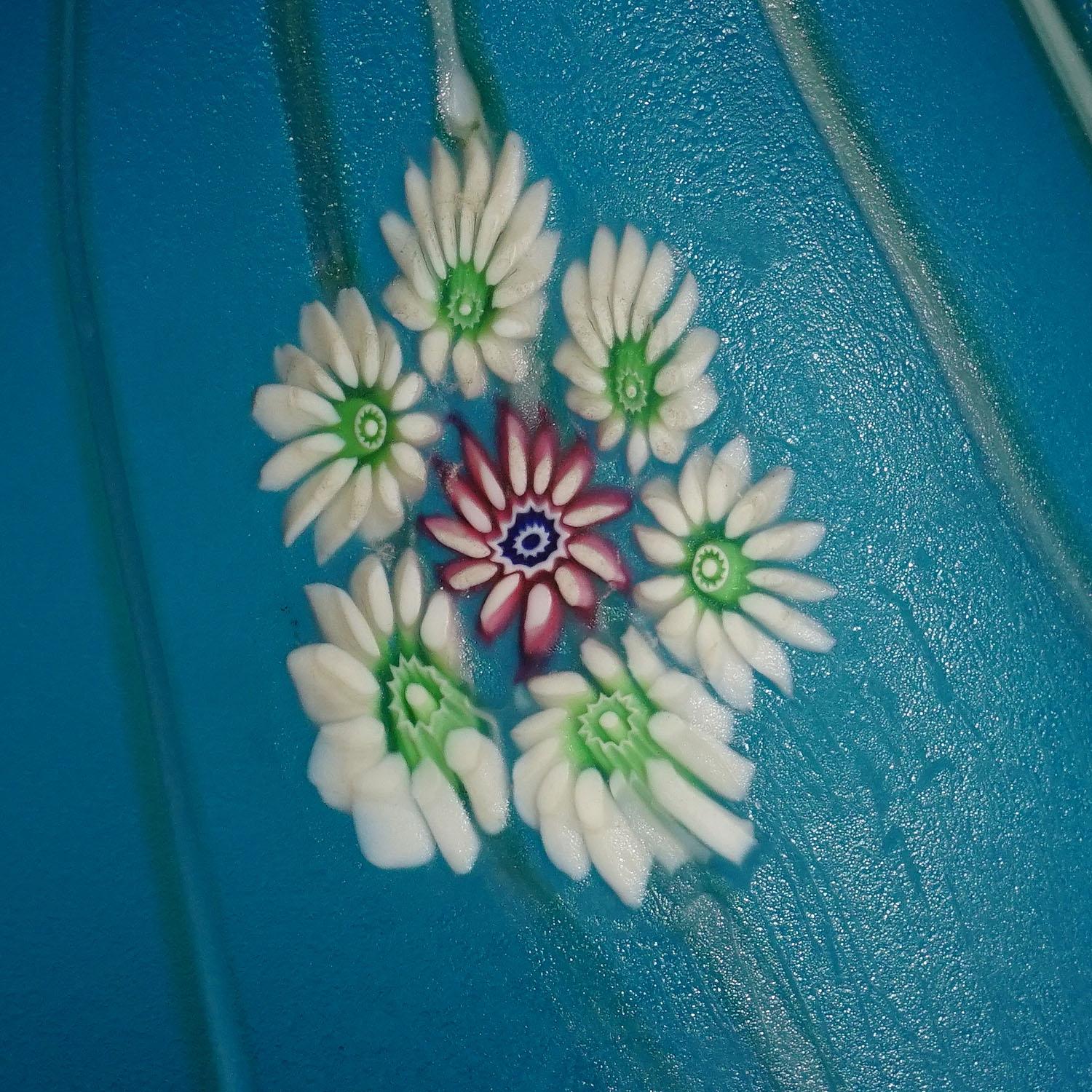 Vintage Fratelli Toso Millefiori Schreibtischlampe, Murano, um 1950 (Glaskunst) im Angebot