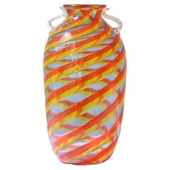 Vintage Fratelli Toso Murano swirl vase H: 19.5 cm