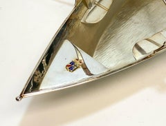 Vintage Frattini Italian Sterling Silver Gondola Wine Caddy