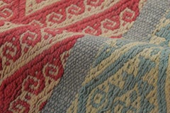 Vintage Frazada Kilim in Diamant & gestreiftes geometrisches Muster - Rug & Kilim