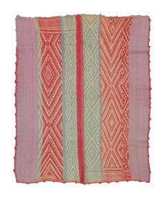 Vintage Frazada Kilim in Diamant & gestreiftes geometrisches Muster - Rug & Kilim