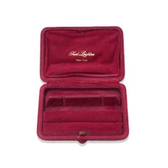Vintage Fred Leighton New York Red Suede Dress-Set Box