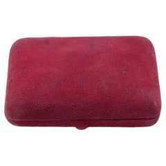 Vintage Fred Leighton New York Red Suede Dress-Set Box