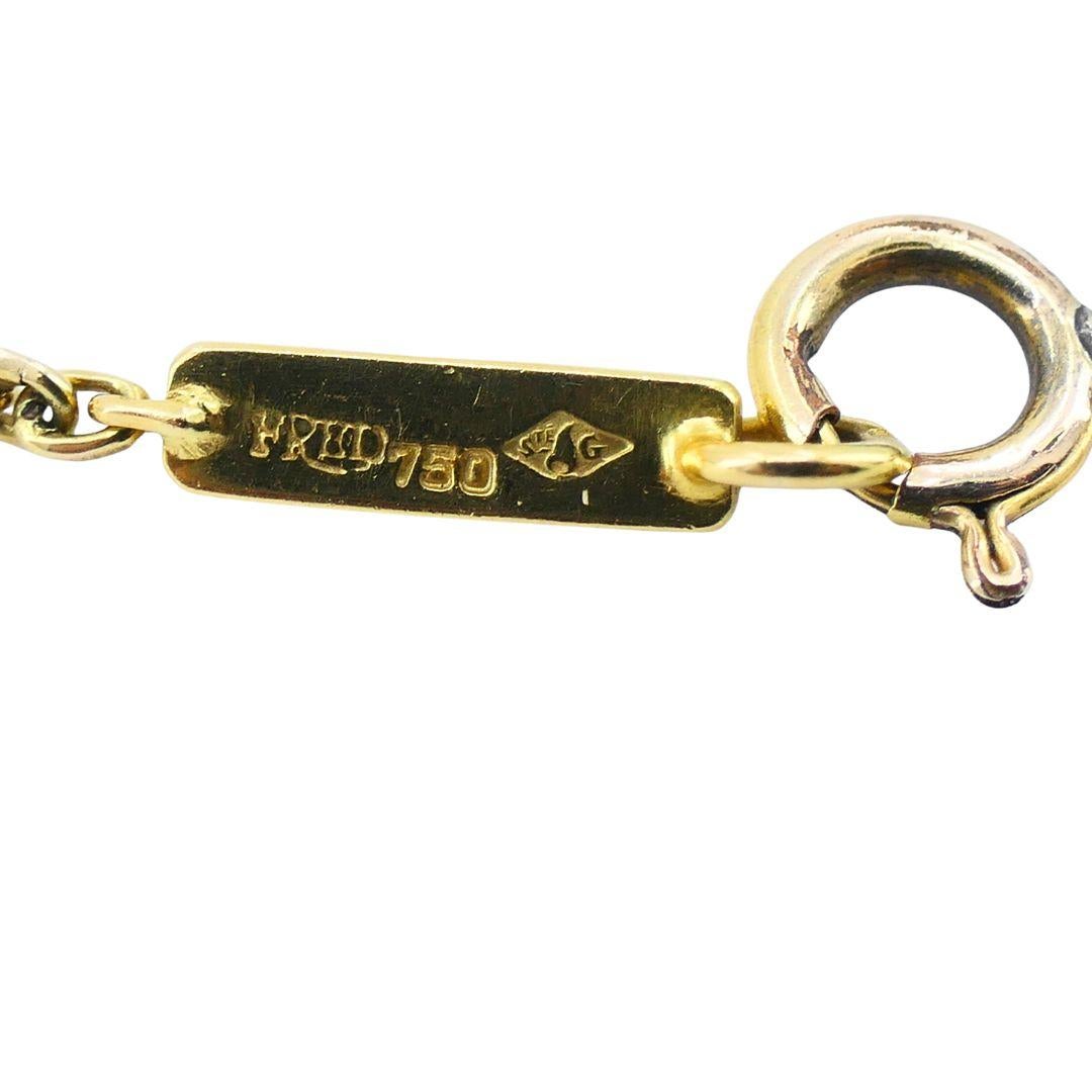 Vintage Fred Paris - Collana con nastro di diamanti in oro 18k in vendita 5