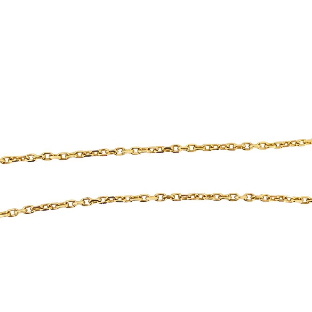 Vintage Fred Paris - Collana con nastro di diamanti in oro 18k in vendita 3