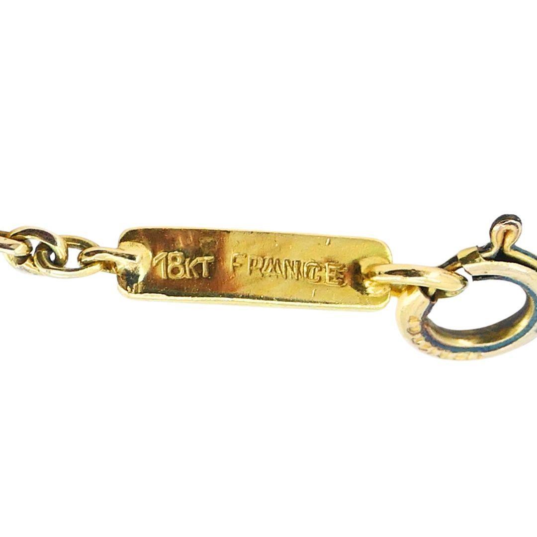 Vintage Fred Paris - Collana con nastro di diamanti in oro 18k in vendita 4