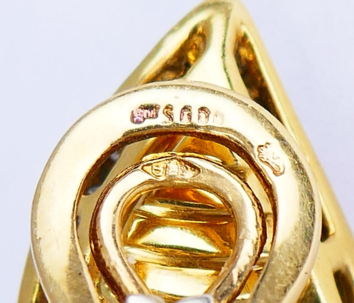 Vintage Fred Paris Halskette Ohrringe Set 18k Gold Diamant Französisch Estate Jewelry 7