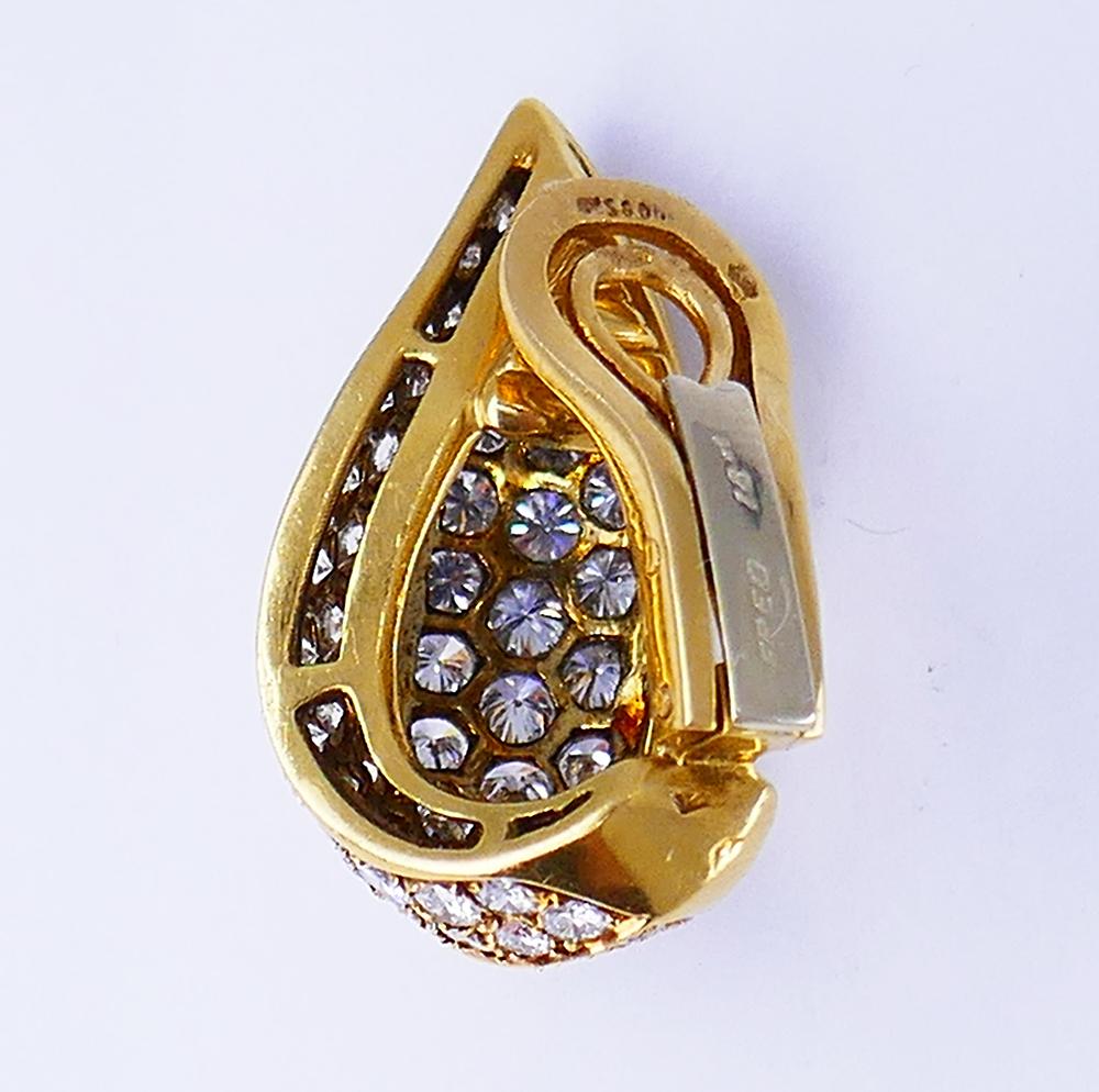 Vintage Fred Paris Halskette Ohrringe Set 18k Gold Diamant Französisch Estate Jewelry 4