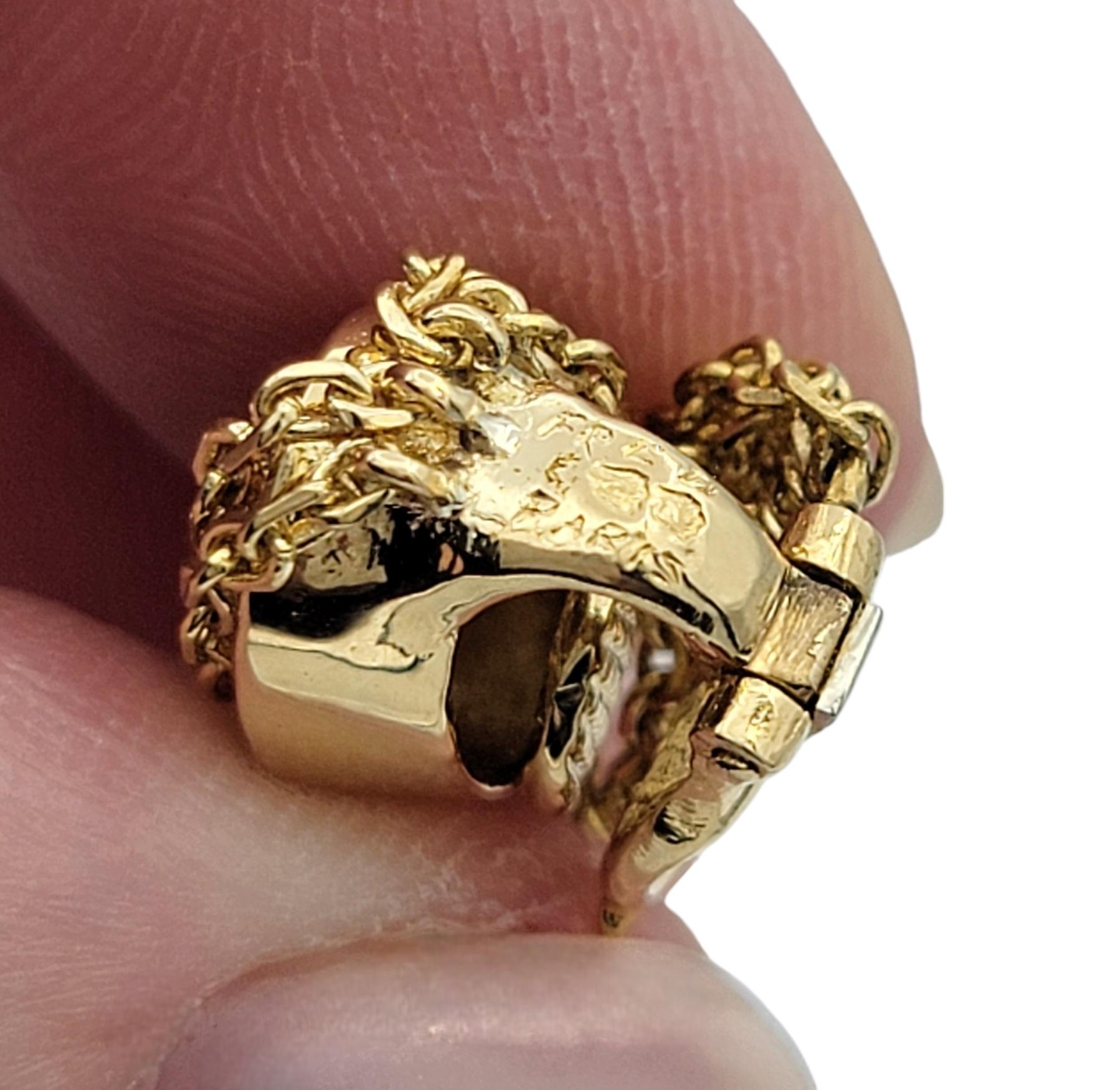 Women's Vintage Fred Paris Pave Diamond Tassel Clip On Earrings in 18 Karat Yellow Gold For Sale
