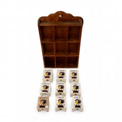 Vintage Fred Roberts Ceramic Spice Rack with Rooster Motif, Japan