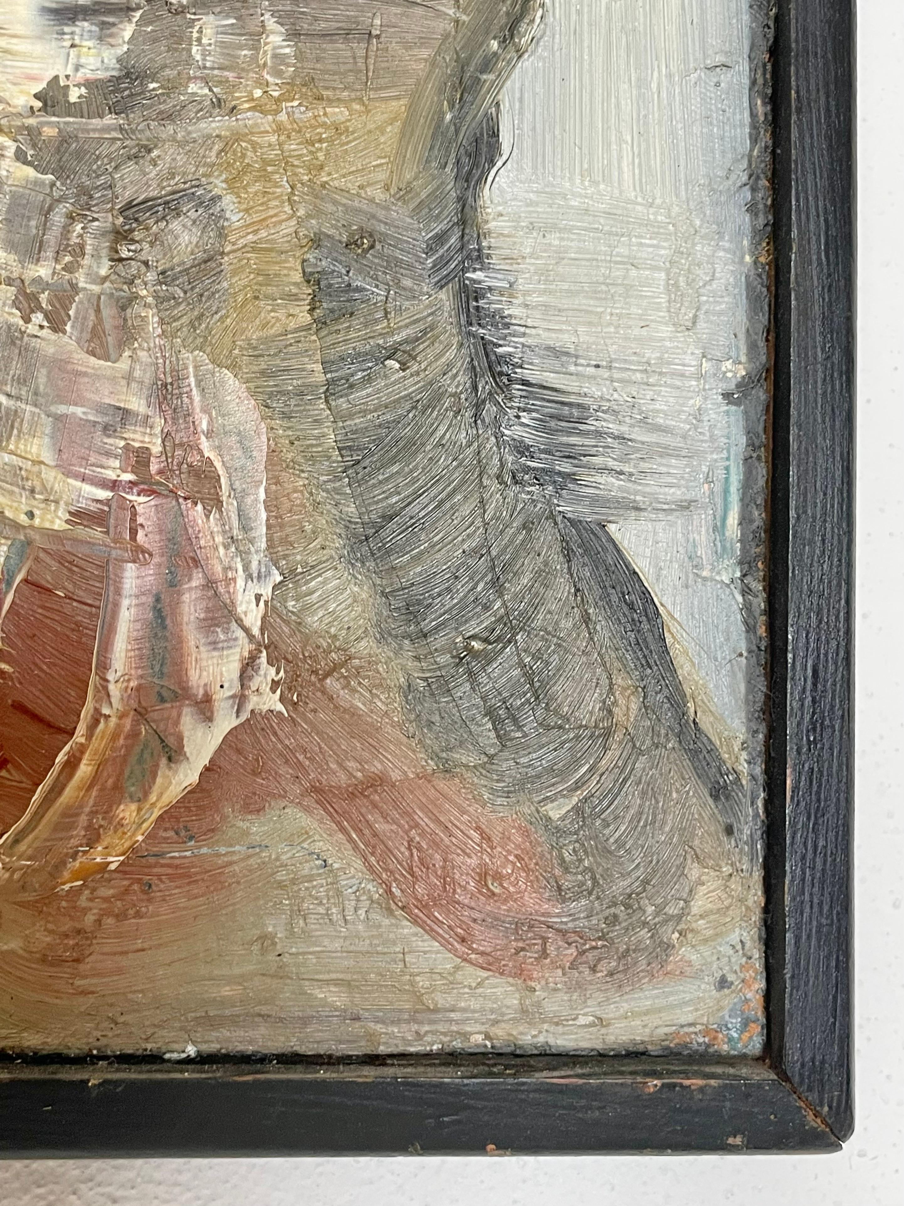 Vintage Freddy Halle Dänische Mitte des Jahrhunderts expressionistische Ölgemälde von Bäumen im Angebot 8