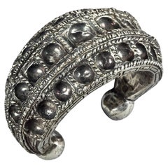 Bracciale vintage FREDERIC VOLLE PARIS in argento con bracciale largo in stile etnico