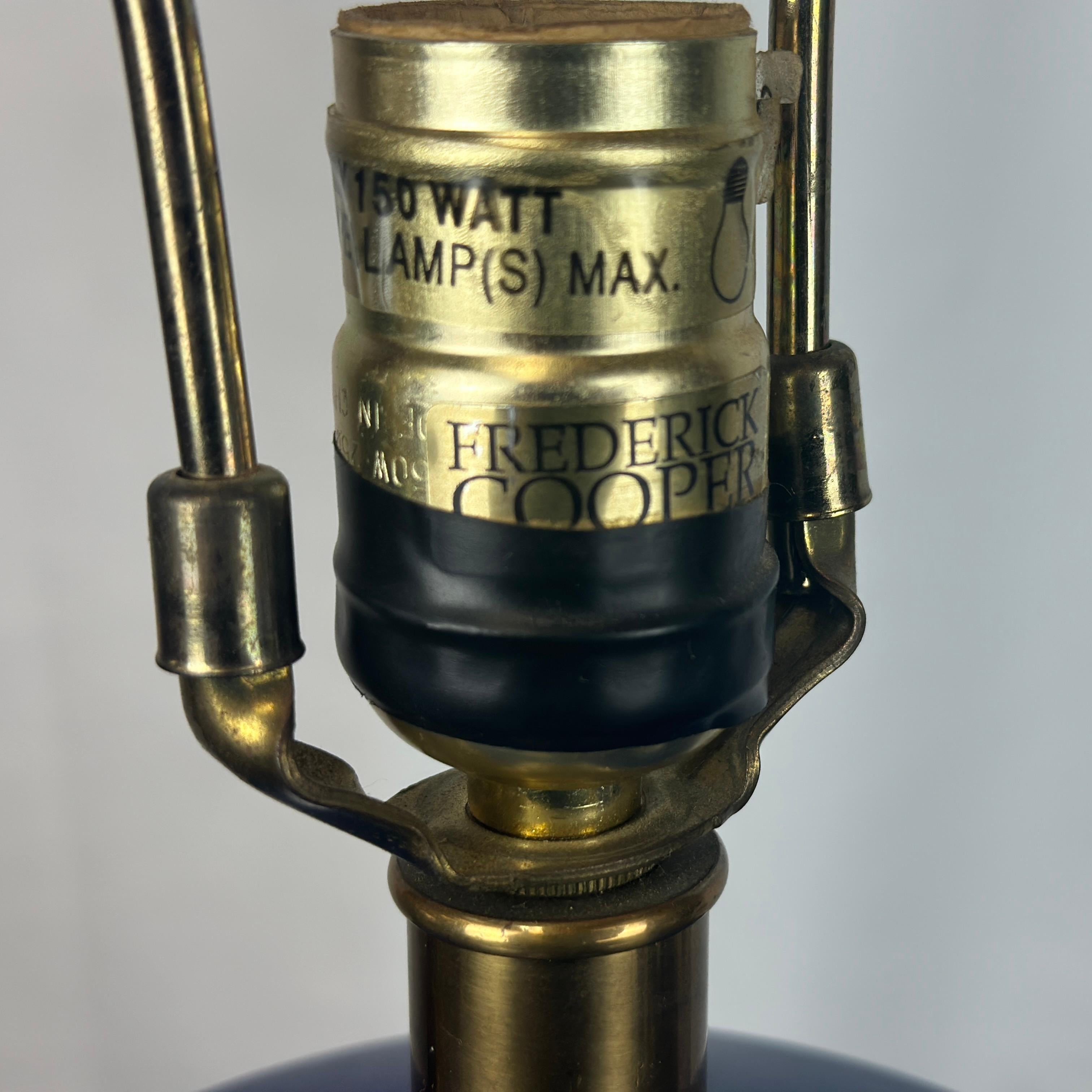 Vintage Frederick Cooper Blue Crackle Glaze Ceramic Table Lamp For Sale 3