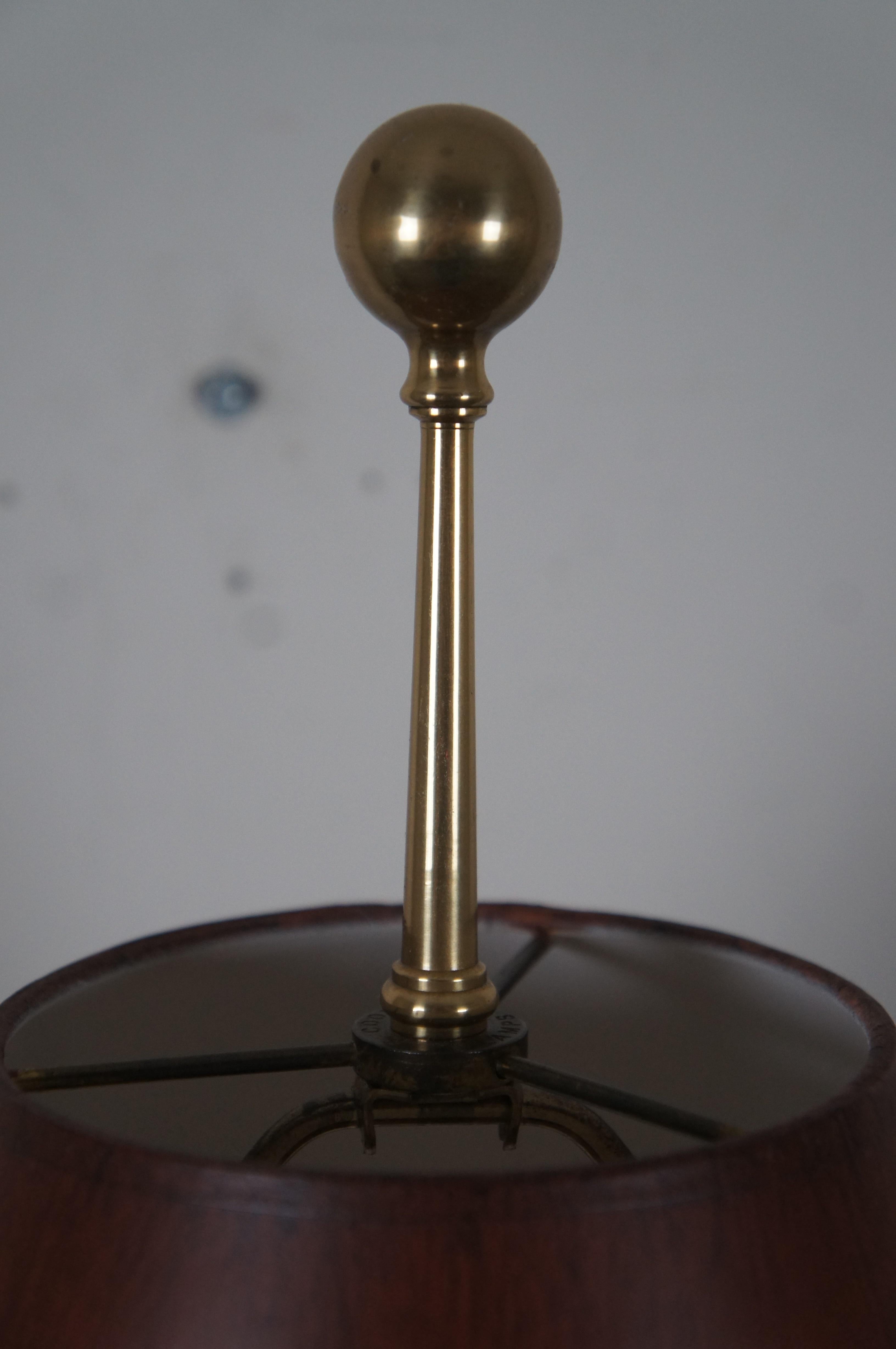 Vintage Frederick Cooper Brass Barley Twist Altar Candlestick Buffet Lamp For Sale 3