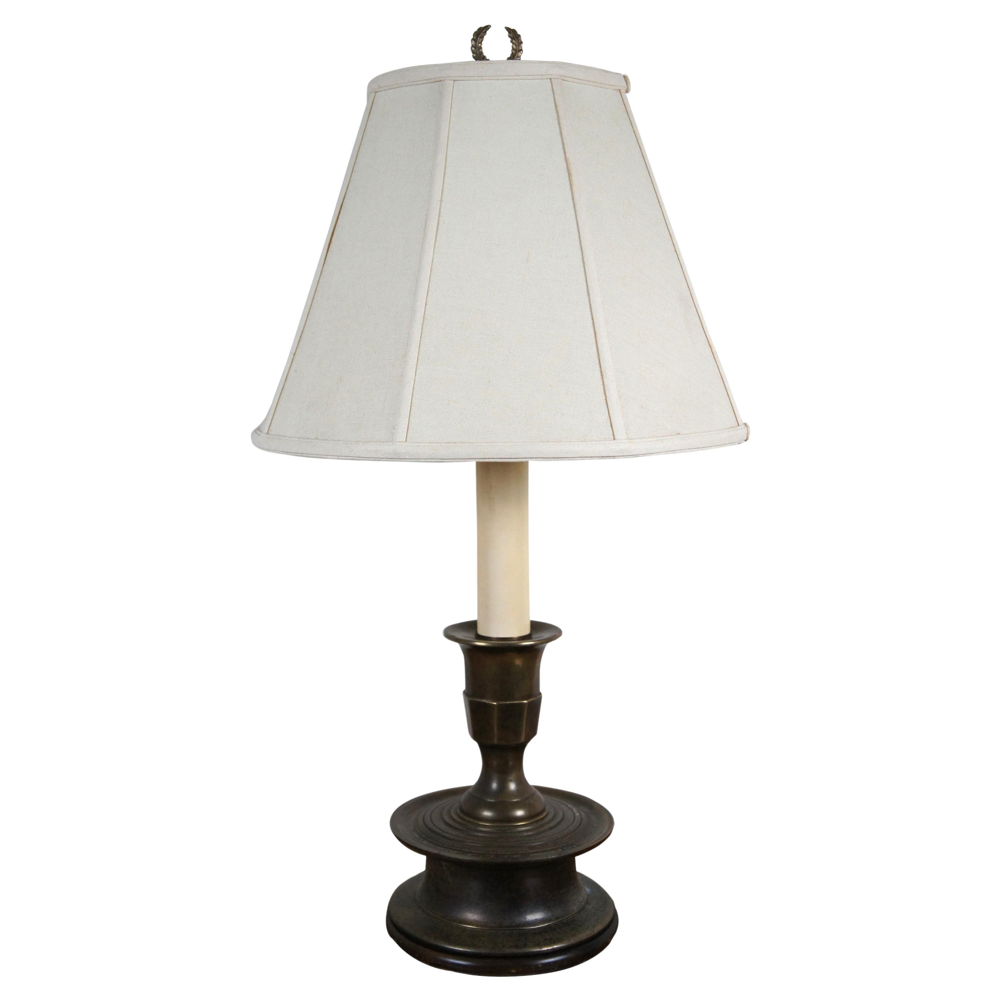 Lampada da tavolo con supporto per candele in ottone Frederick Cooper Vintage 34"
