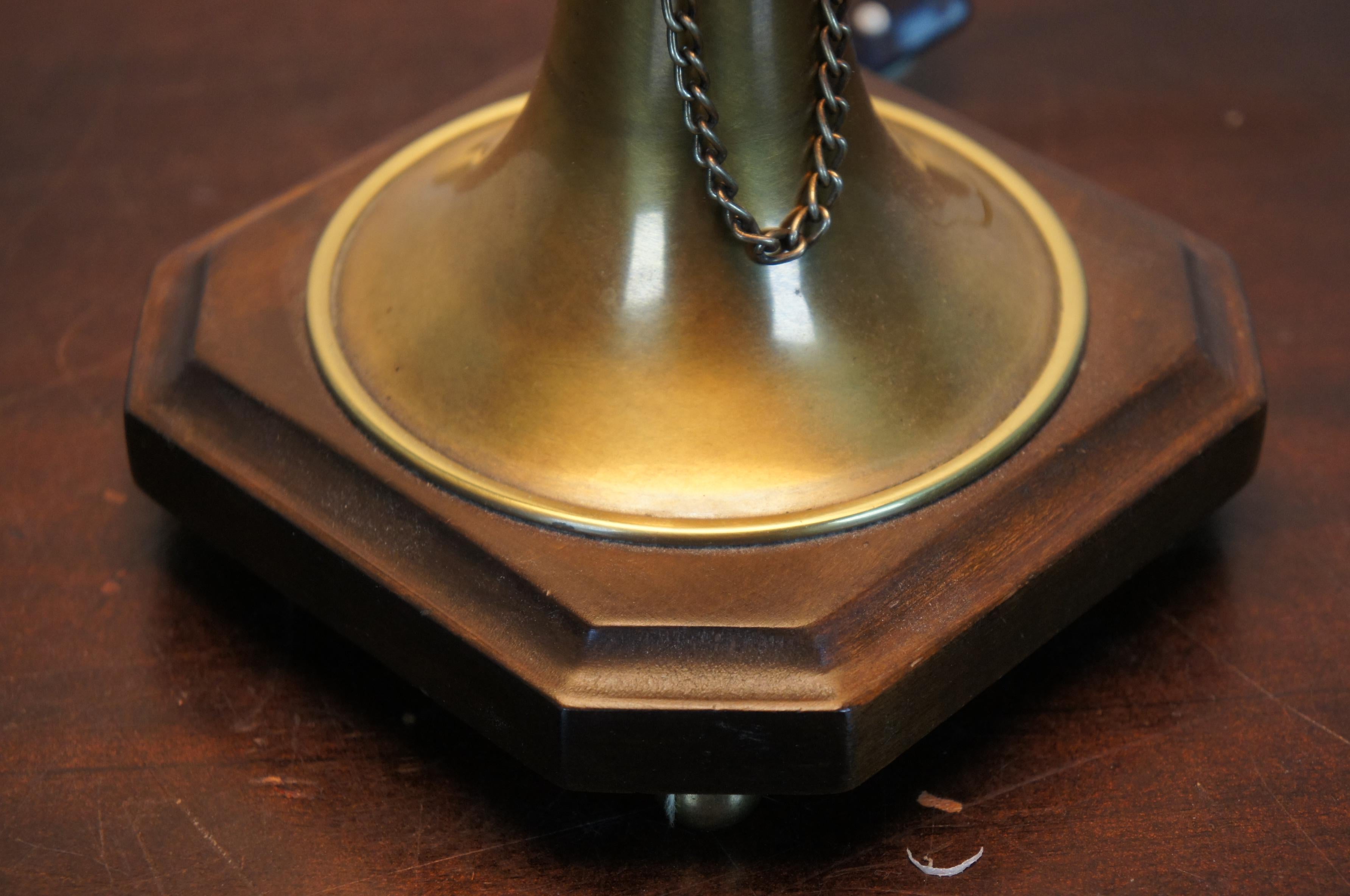 Vintage Frederick Cooper Brass Trumpet Horn Table Lamp Hollywood Regency In Good Condition In Dayton, OH