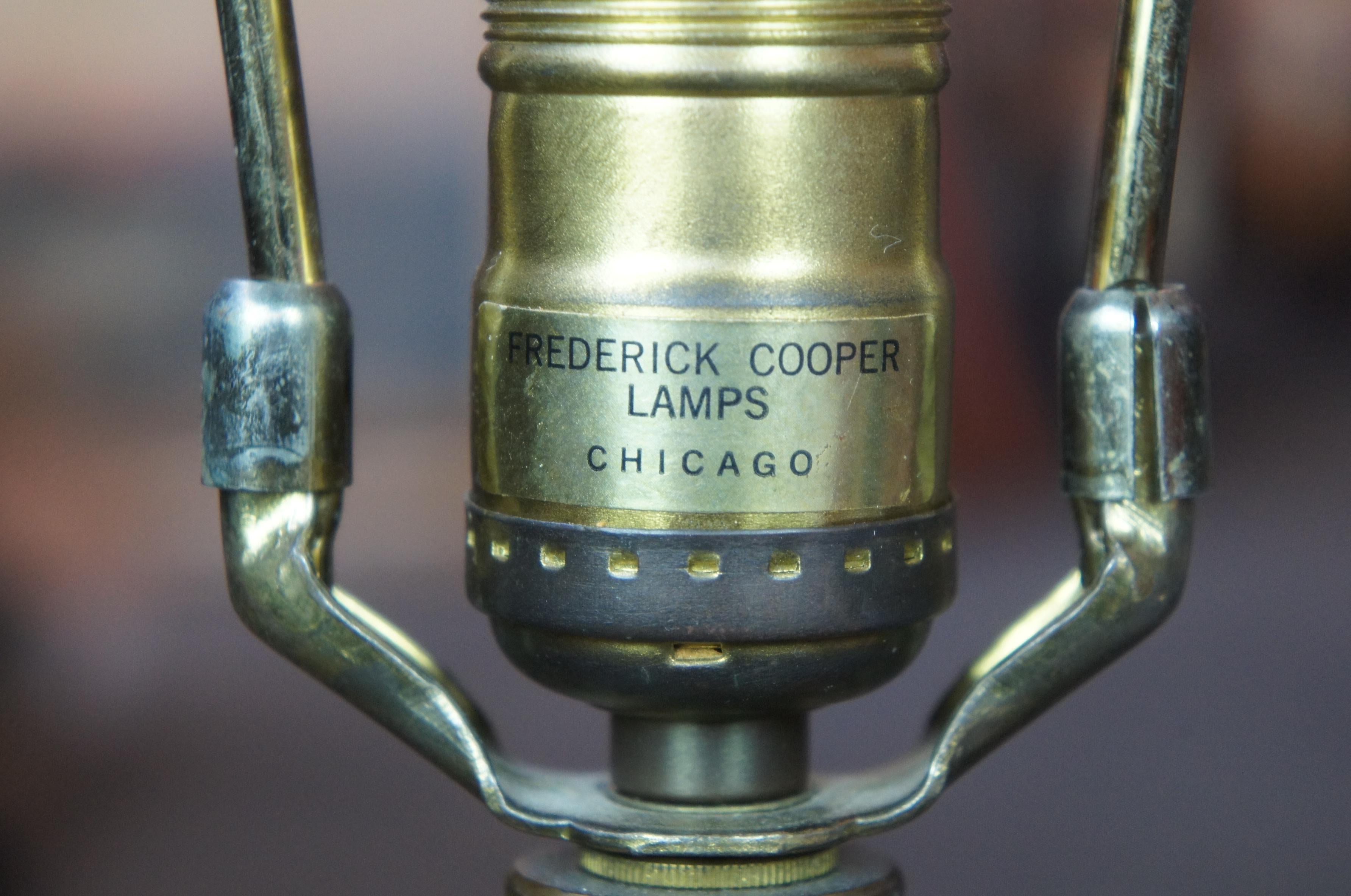 Vintage Frederick Cooper Chicago Brass Corinthian Column Table Lamp 1