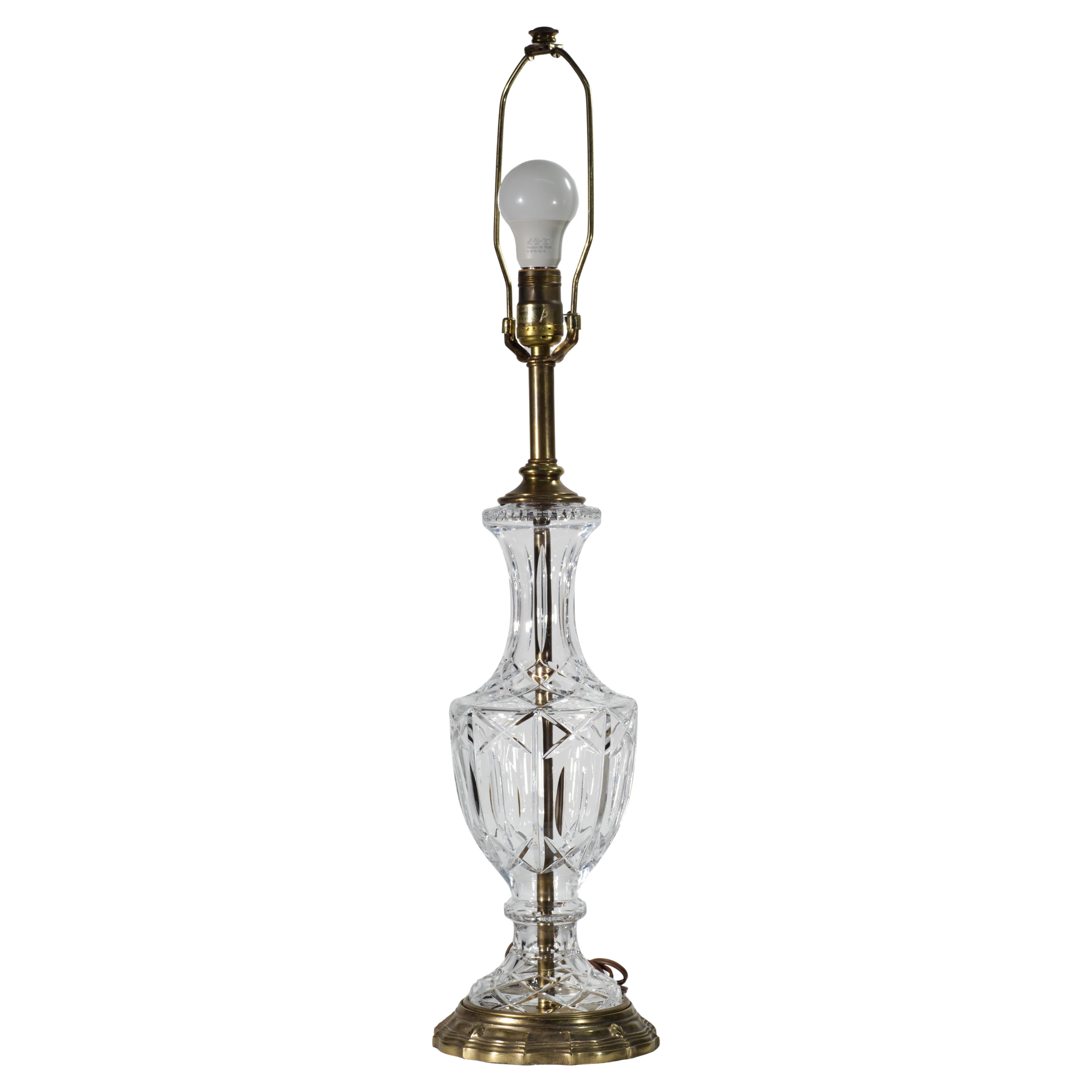 Vintage Frederick Cooper Large Crystal Urn Table Lamp 1950s-1960s