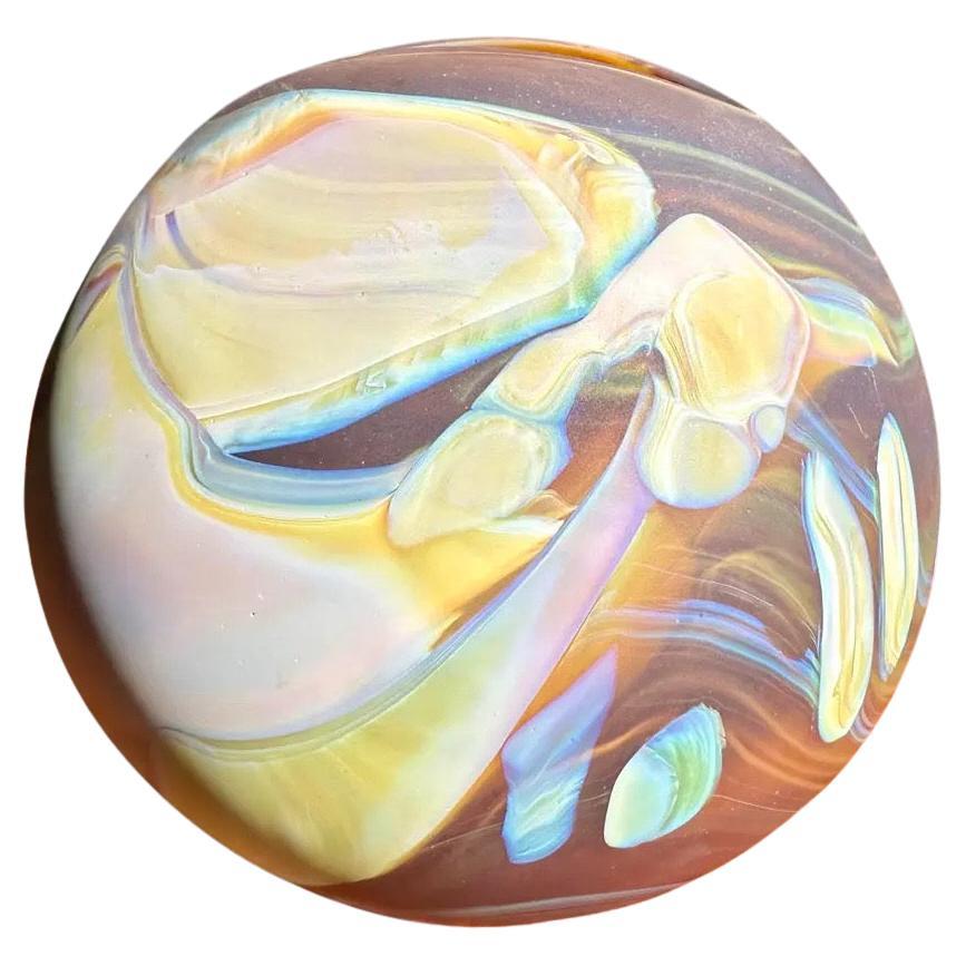Frederick Warren Satin Studio Art Glass Ball Vase