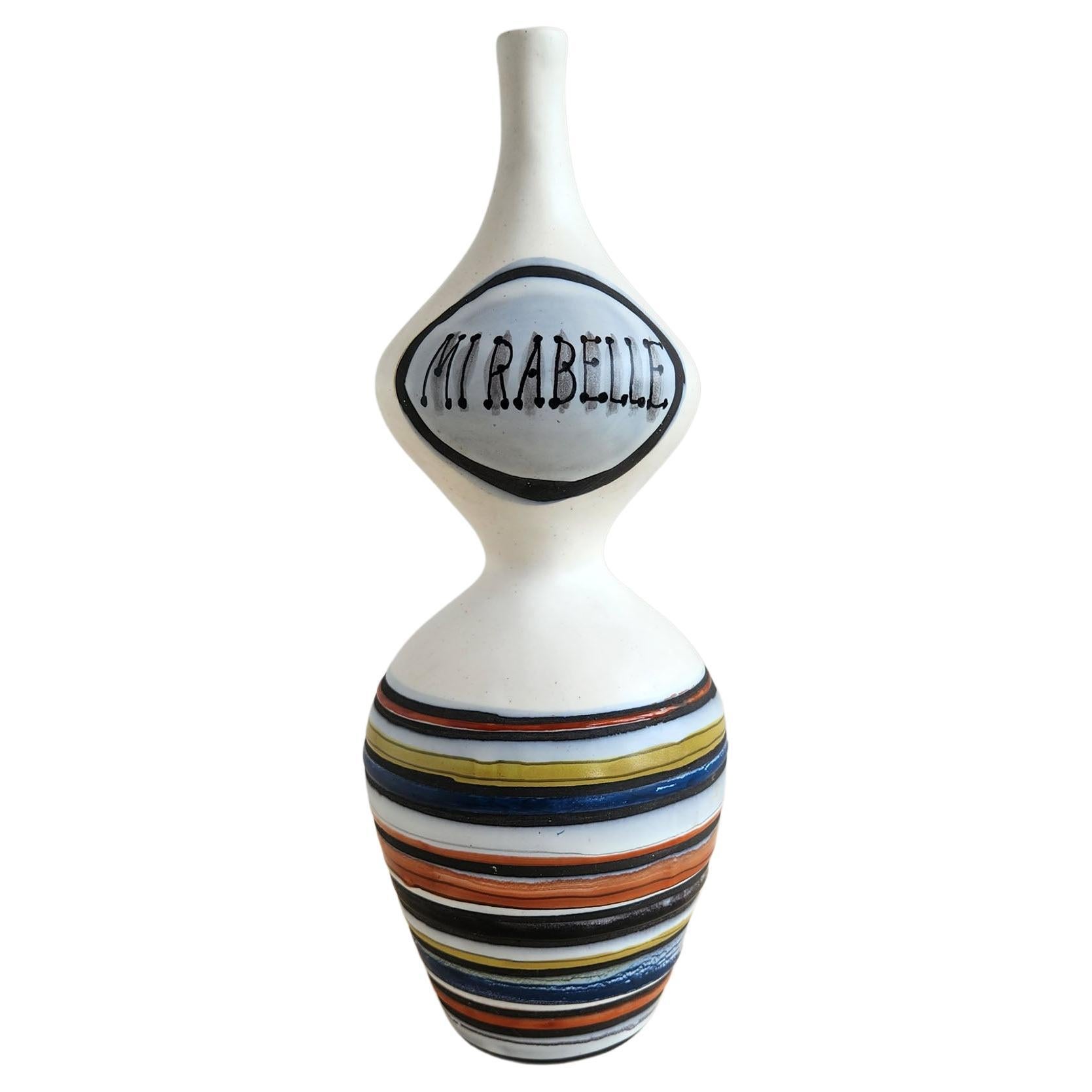 Roger Capron - Flask Mirabelle vintage en céramique de forme libre  en vente