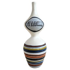 Roger Capron - Flask Mirabelle vintage en céramique de forme libre 