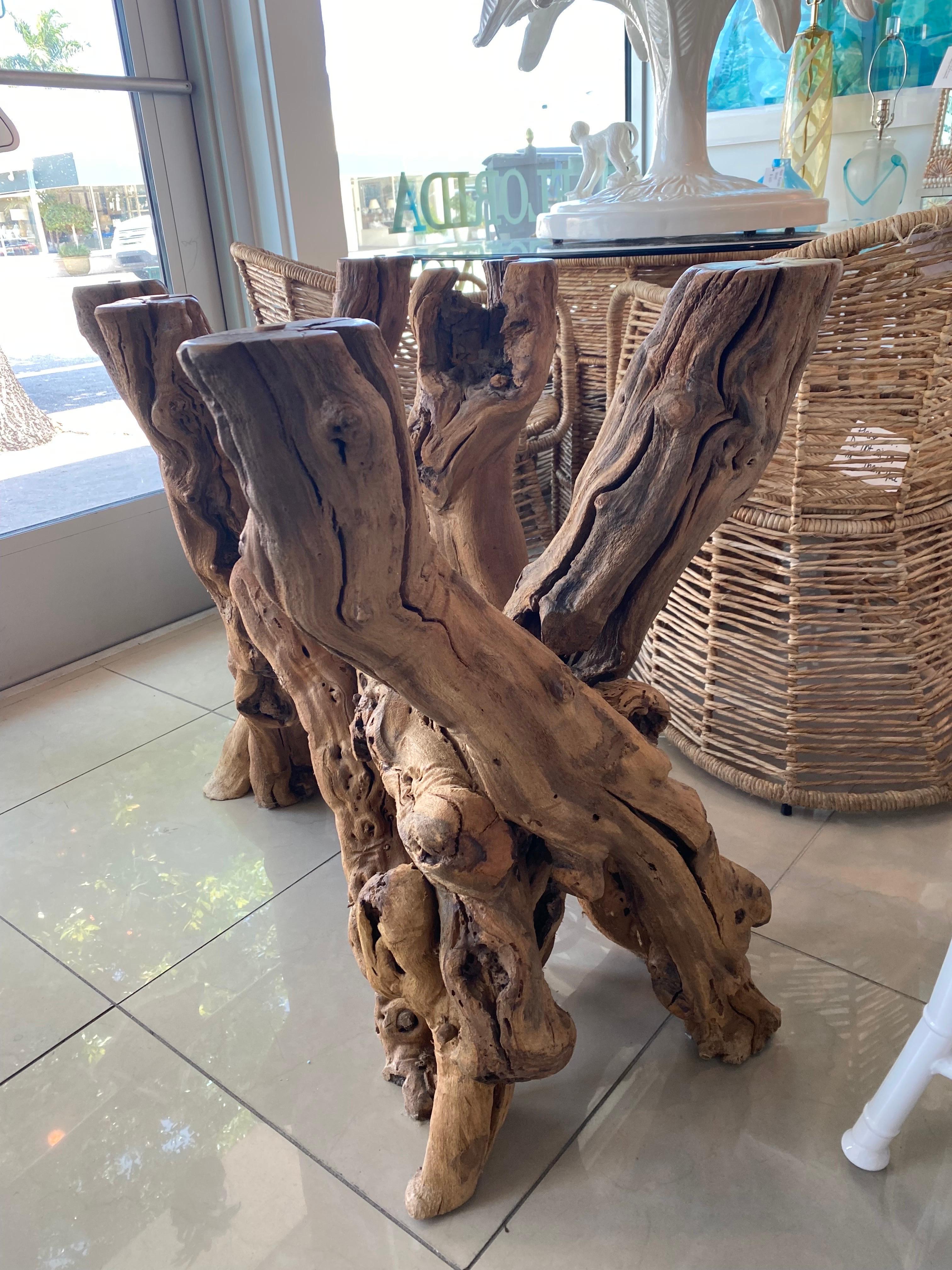 Vintage Freeform Cypress Burl Wood Driftwood Root Dining Table Base 6