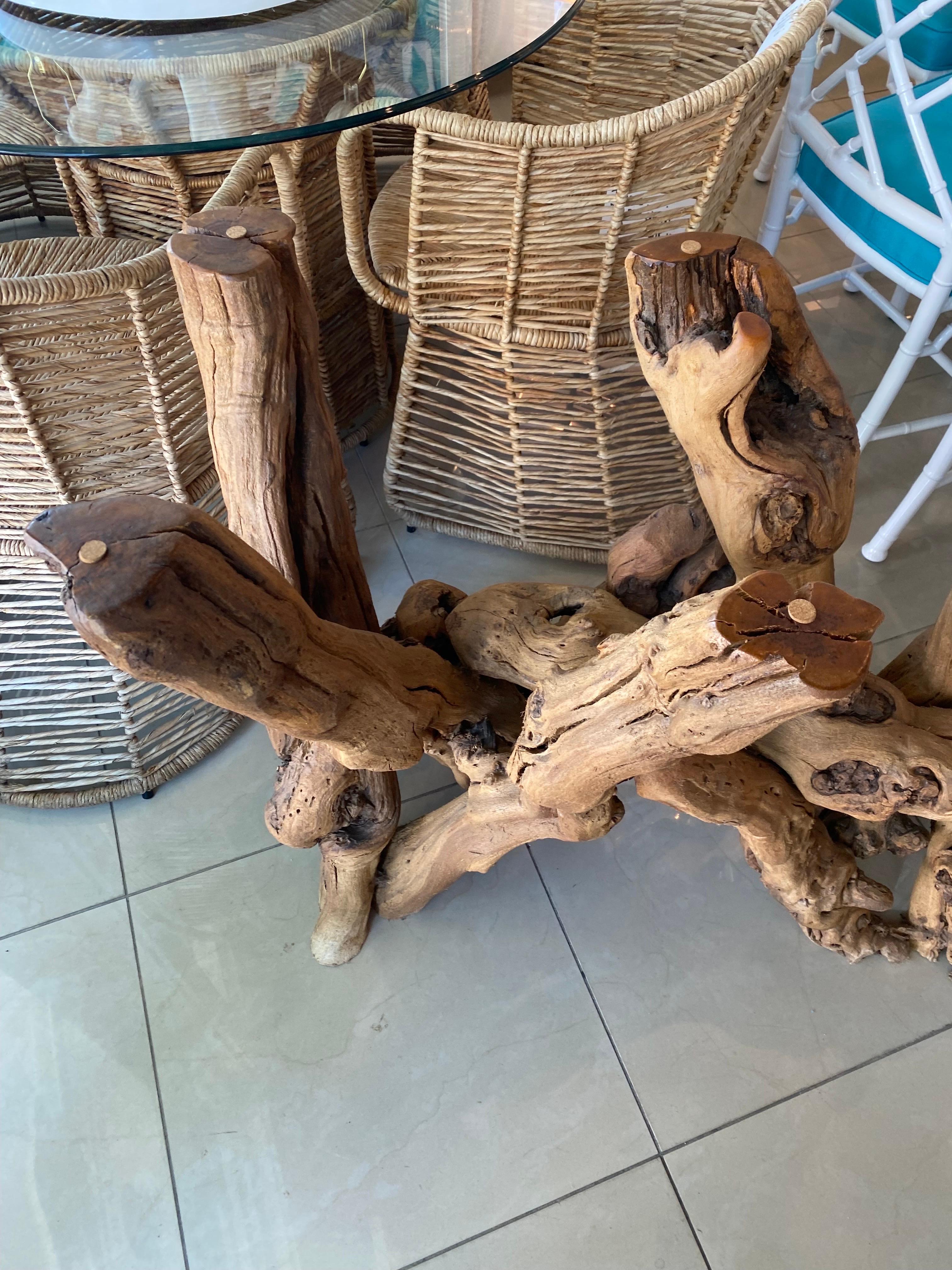 driftwood dining table base