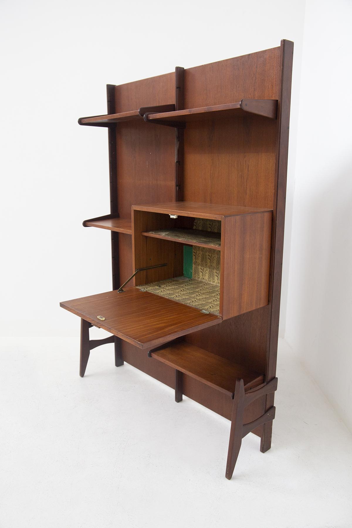 Vintage Freestanding Bookcase in Wood by Fratelli Proserpio 5