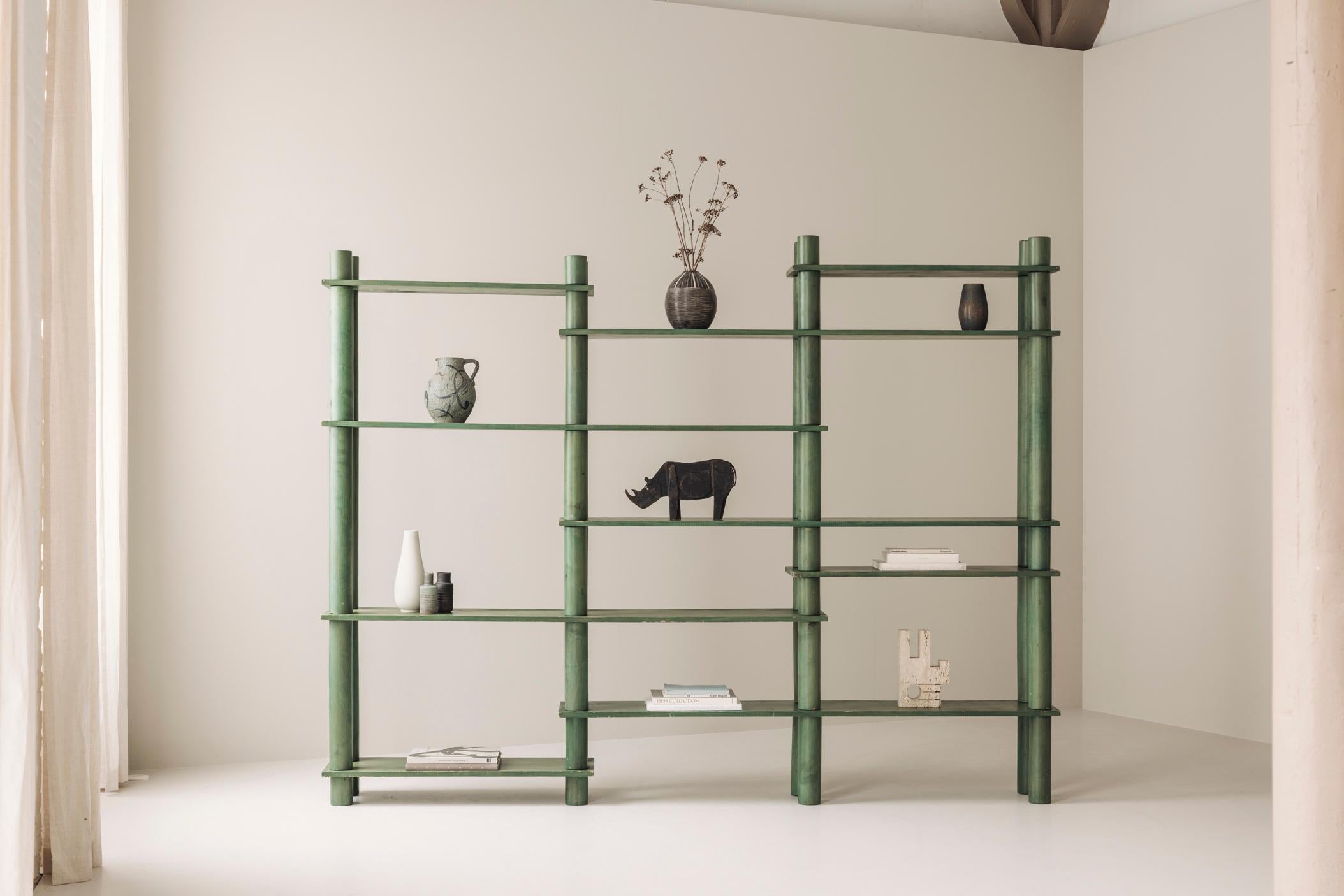 French Vintage freestanding wall unit / bookcase, France 1960s For Sale