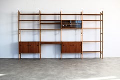 vintage freestanding wall unit  wall unit  60s  Swedish